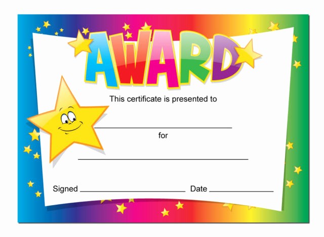 Certificate Of Recognition for Kids Luxury Award Certificates 16 X A6 Cards Schools Teachers Kids