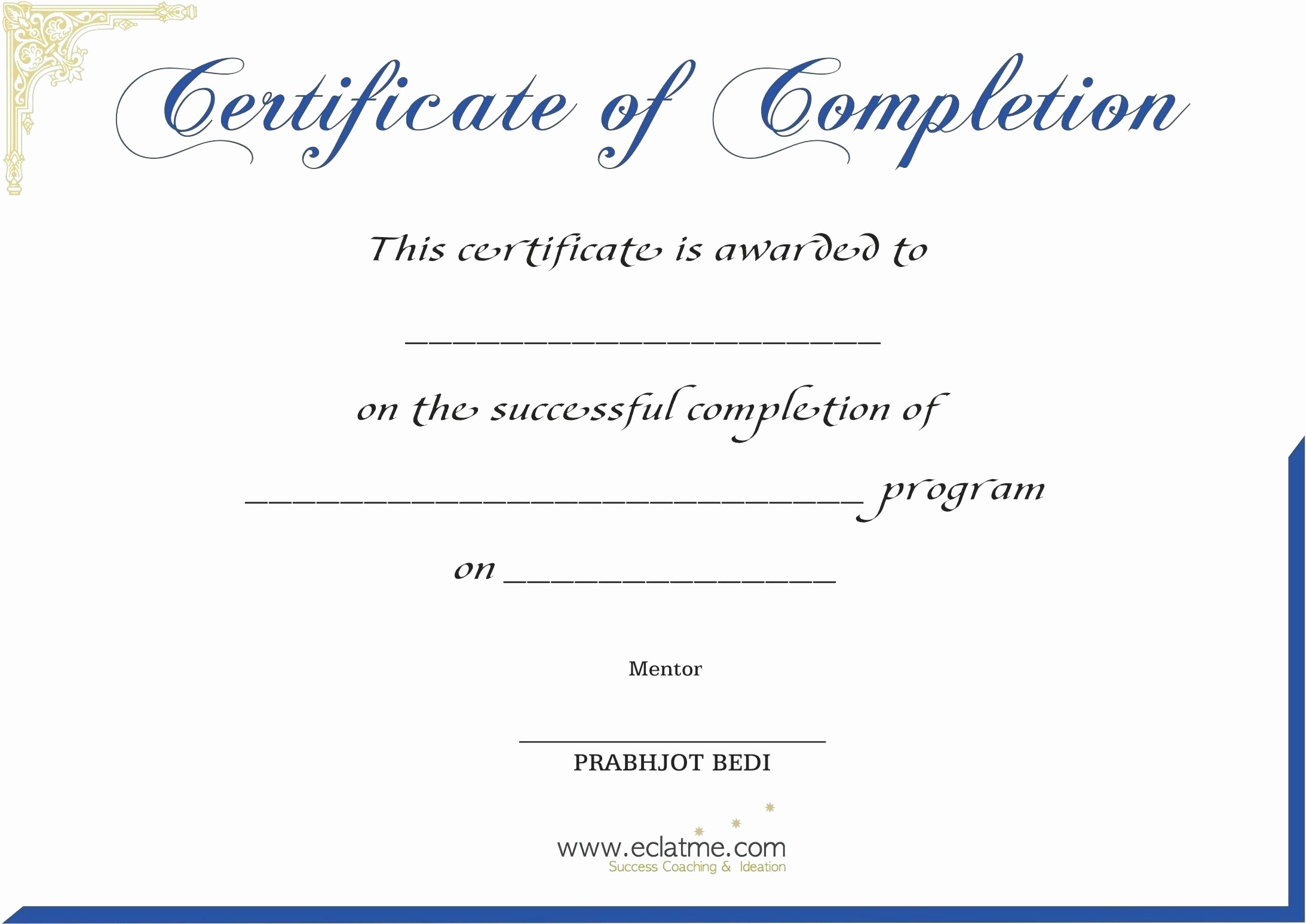 word training certificate template