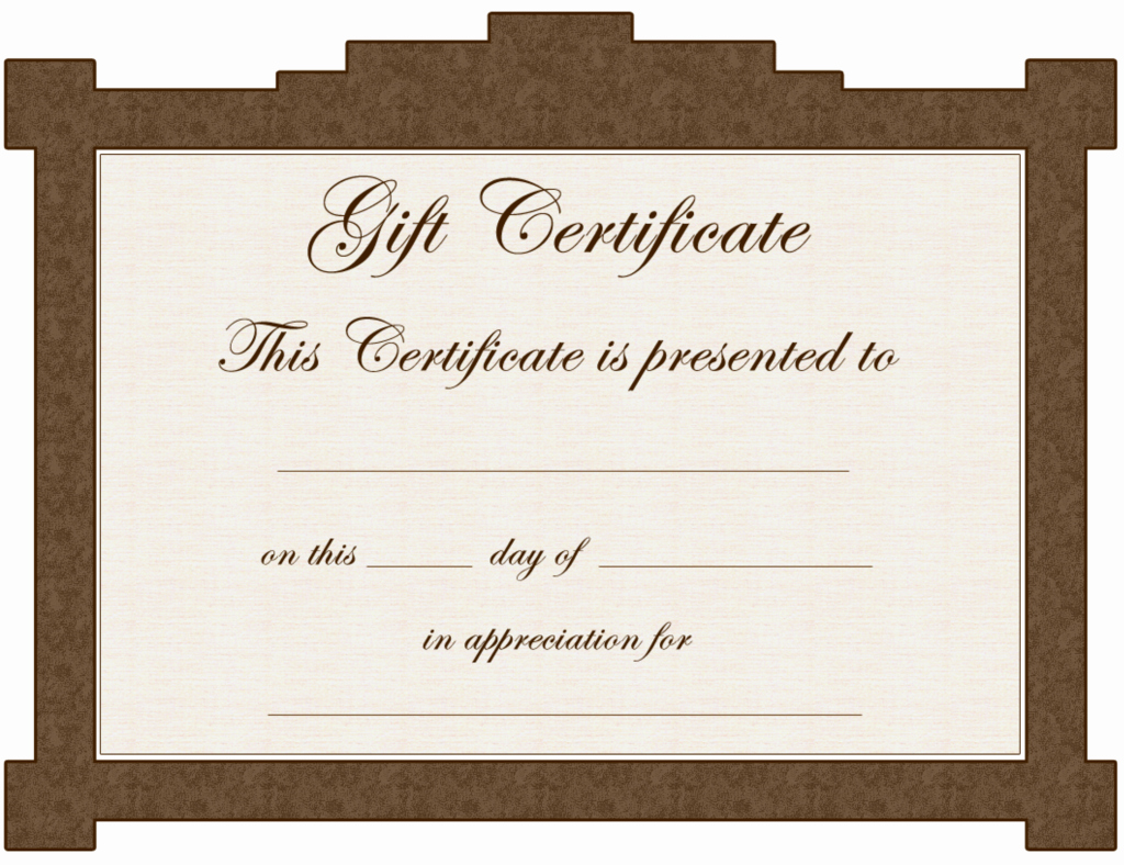 Certificate Templates for Microsoft Word Unique Gift Certificate Template