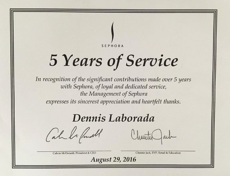 Certificates for Years Of Service Awesome Years Of Service Certificate Pertamini