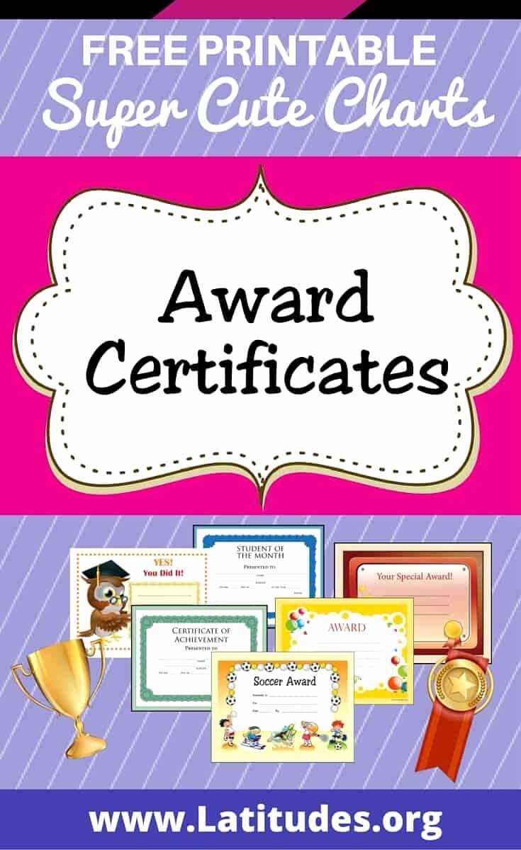 Certificates Of Achievement for Students Elegant Free Printable Award Certificates for Kids