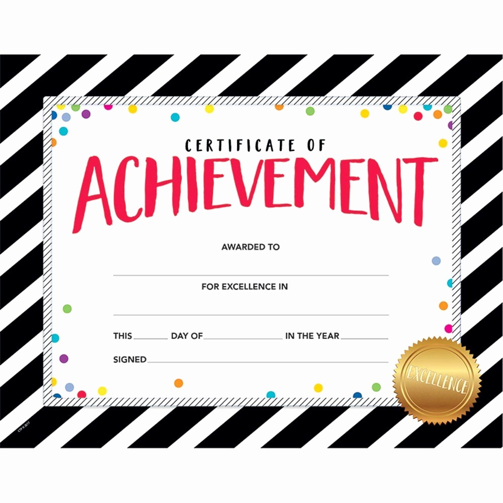 Certificates Of Achievement for Students Unique Bold Bright Lg Certificate Award Achievement Ctp2564