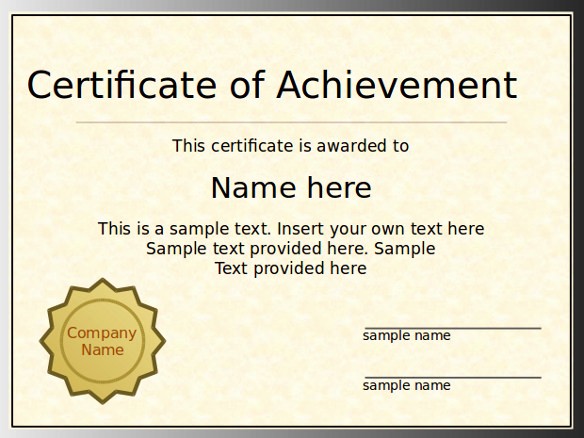 Certificates Of Achievement Templates Free Fresh 7 Powerpoint Certificate Templates Ppt Pptx