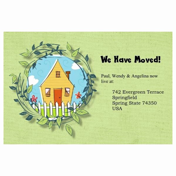Change Of Address Template Word Awesome 5 Free Change Of Address Postcards Templates for