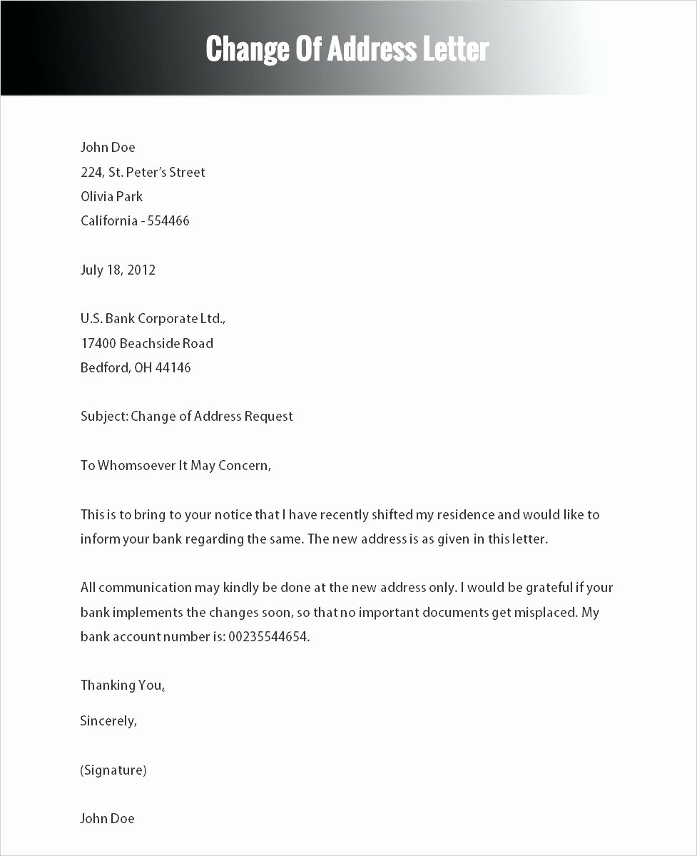 Change Of Address Template Word Unique Template Thank You Letter Template Word