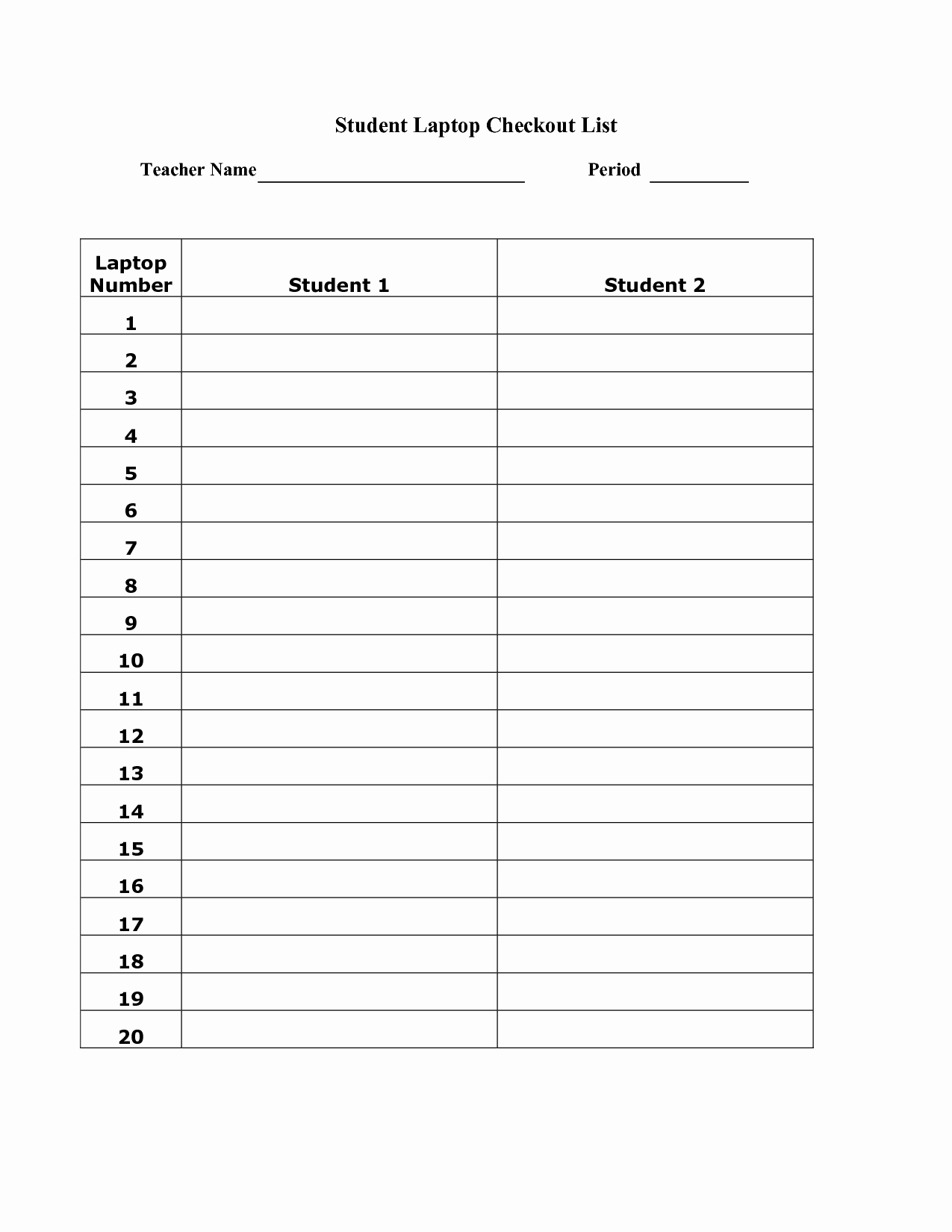 Check In and Out Template Unique Best S Of Book Check Out Sheet Template Classroom