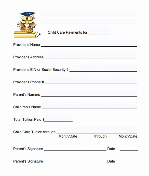 Child Care Receipt Template Excel Best Of 24 Daycare Receipt Templates Pdf Doc