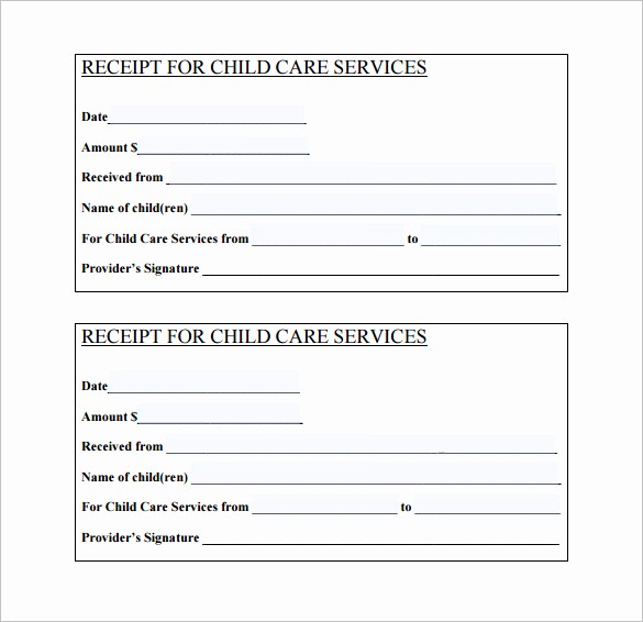 Child Care Receipt Template Excel Unique 24 Daycare Receipt Templates Pdf Doc