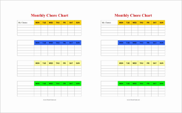Chore Chart Template Free Download Inspirational Chore Chart Template 6 Free Pdf Word Documents Download