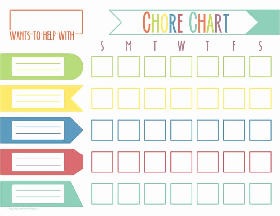 Chore Chart Template Free Download New 43 Free Chore Chart Templates for Kids Template Lab