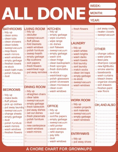 Chore List Template for Adults Inspirational 10 Best Of Printable Daily Chore Schedule