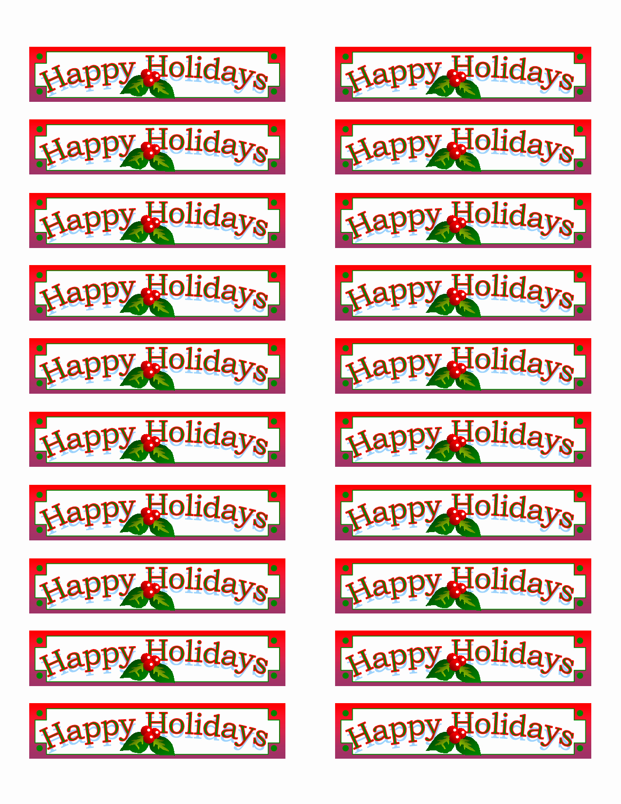 Christmas Address Label Template Free Lovely 7 Best Of Printable Christmas Labels Avery Free