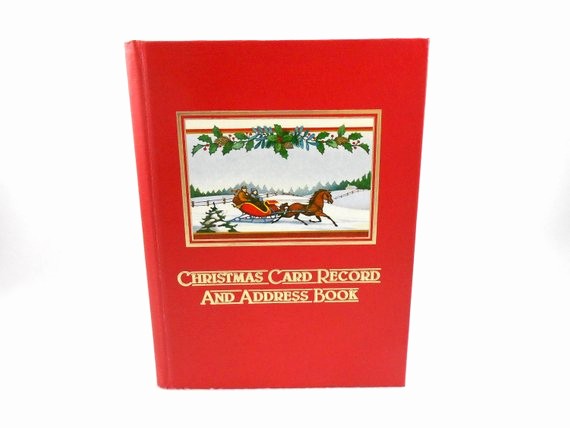 Christmas Card List Address Book Beautiful Hallmark Christmas Card Record Address Book 1989 Unused