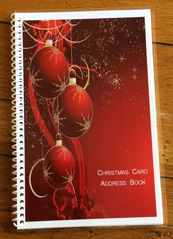 Christmas Card List Address Book Fresh Christmas Card Address Book Personalized Gift Red Cover