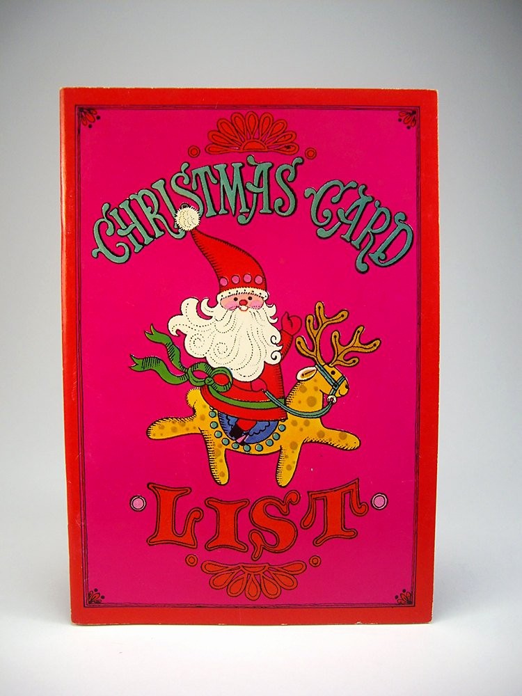 Christmas Card List Address Book Fresh Vintage Christmas Card List Address Book organizer