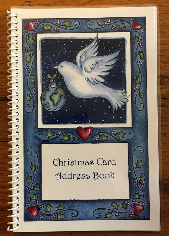 Christmas Card List Address Book New Items Similar to Christmas Card Address Book Personalized