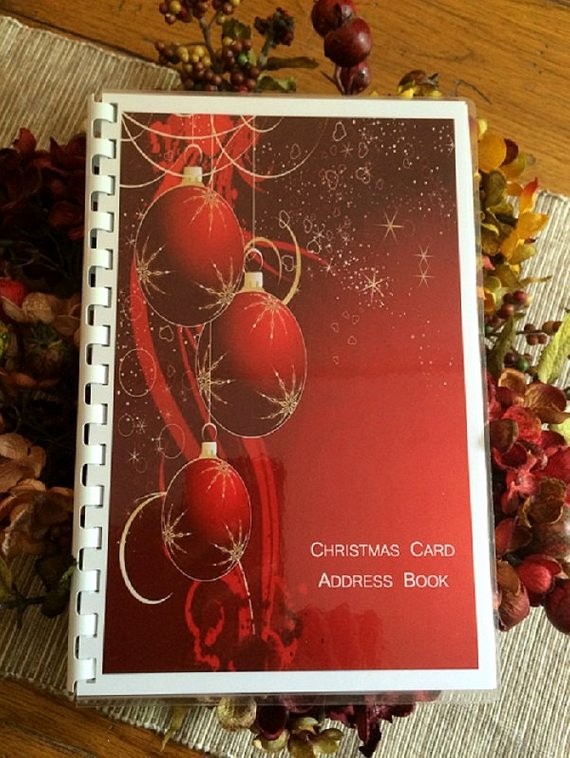Christmas Card List Address Book Unique Christmas Card Address Book Personalized by