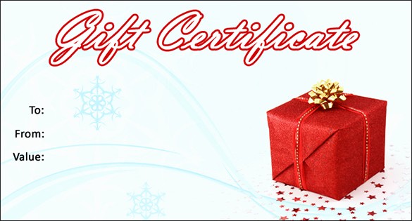 Christmas Certificate Template Free Download Awesome 20 Christmas Gift Certificate Templates Word Pdf Psd
