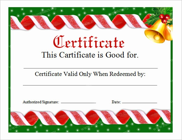 Christmas Certificate Template Free Download Elegant 20 Christmas Gift Certificate Templates – Free Sample