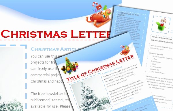 Christmas Family Newsletter Templates Free Elegant Free Christmas Newsletter Templates Include when Sending