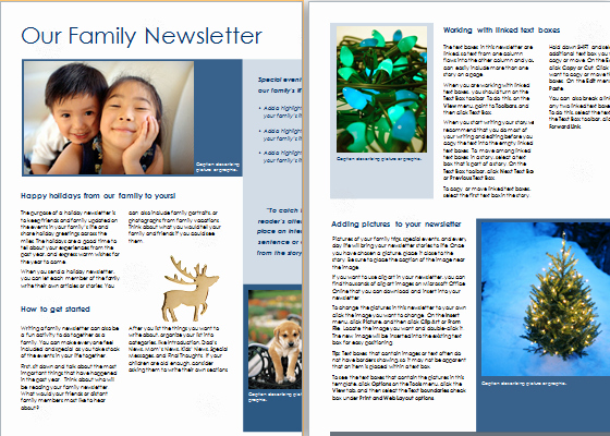 Christmas Family Newsletter Templates Free New Ms Word Christmas Newsletter Template