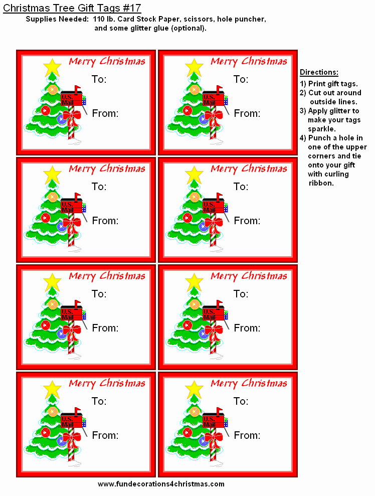 Christmas Gift Tags Template Free Inspirational 8 Best Of Christmas Gift Tags Printable Templates