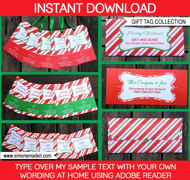 Christmas Gift Tags Template Free Lovely Free Christmas Printable Gift Tags Template