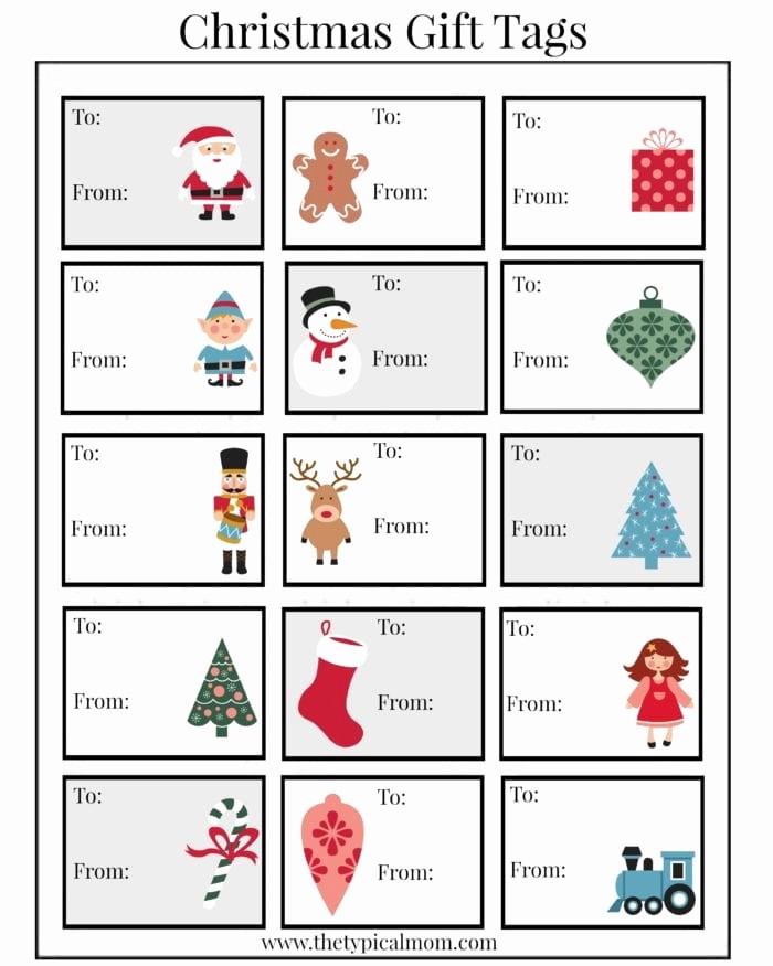Christmas Gift Tags Template Free Lovely Free Printable Christmas Labels · the Typical Mom