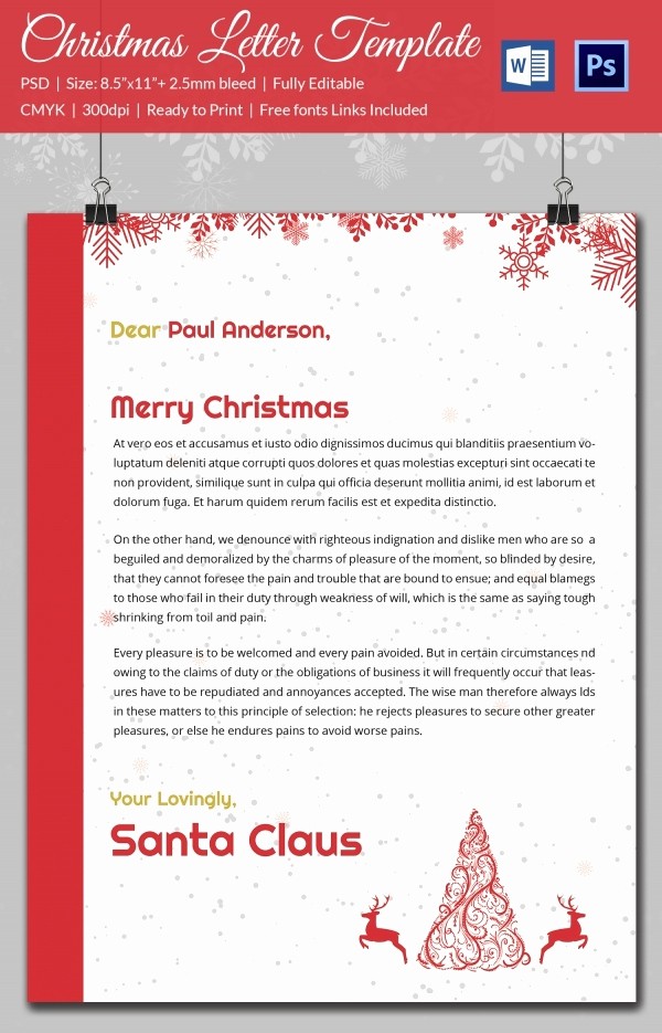 Christmas Letter Template with Photos Best Of 10 Christmas Letterheads Word Psd format Download