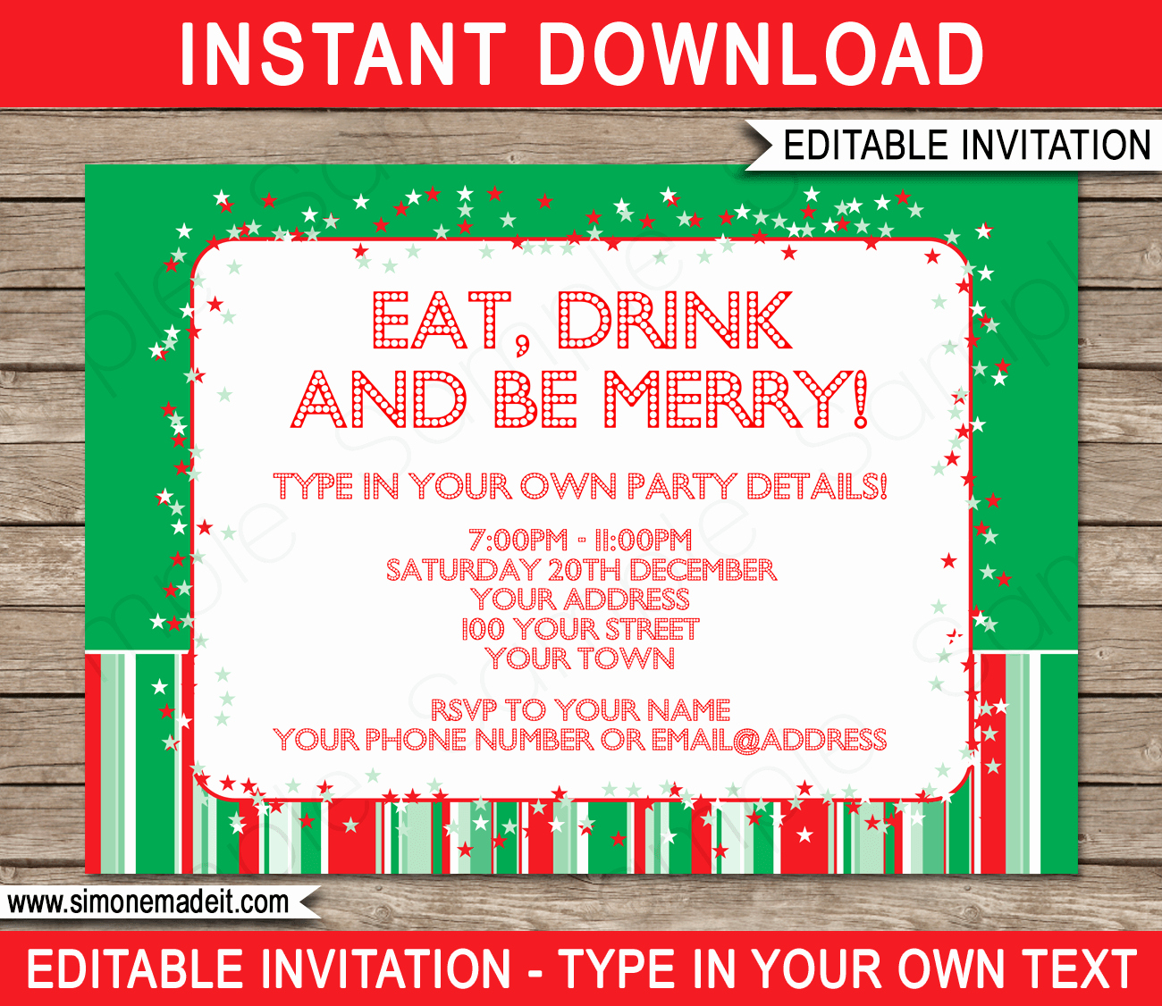 Christmas Party Invitation Free Template Awesome Christmas Party Invitations Template