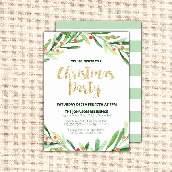 Christmas Party Invitation Free Template Fresh 20 Christmas Party Invitation Templates Christmas Party