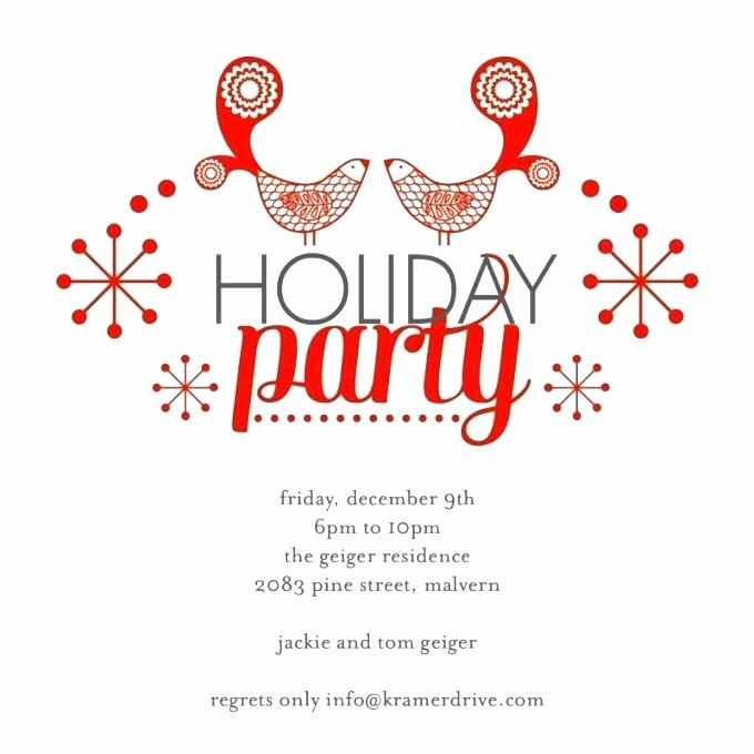 Christmas Party Invitation Free Template Inspirational Vacation Party Invitation Template Holiday Open House