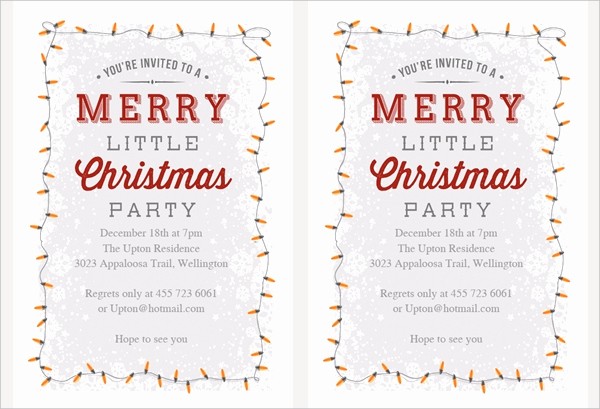 Christmas Party Invite Free Template Inspirational 32 Christmas Party Invitation Templates Psd Vector Ai