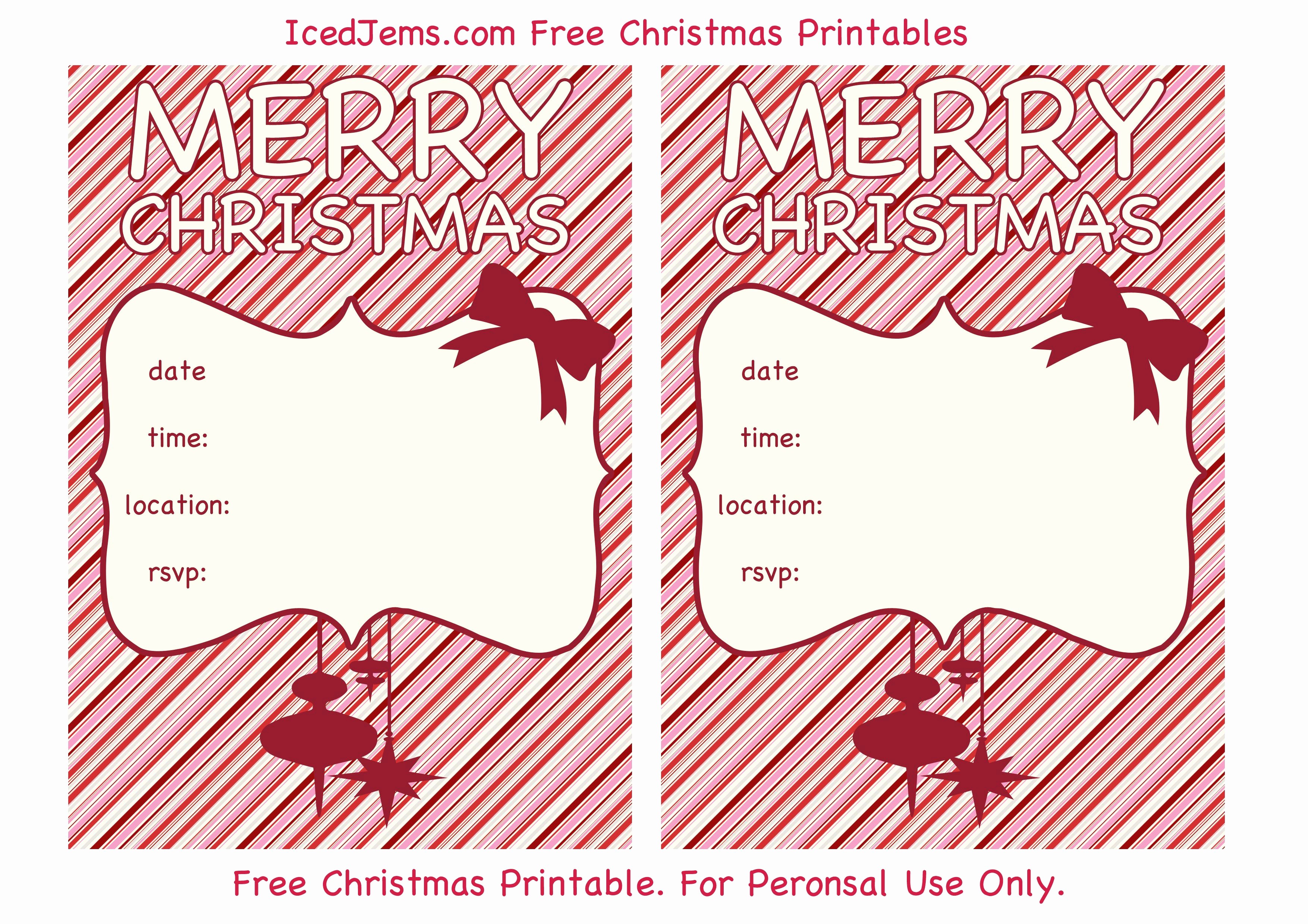 Christmas Party Invite Free Template New Free Christmas Party Invitations