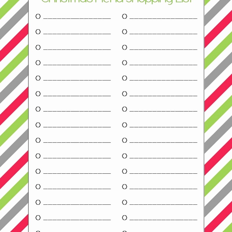 Christmas Shopping List Template Printable Awesome Free Printables What Mommy Does
