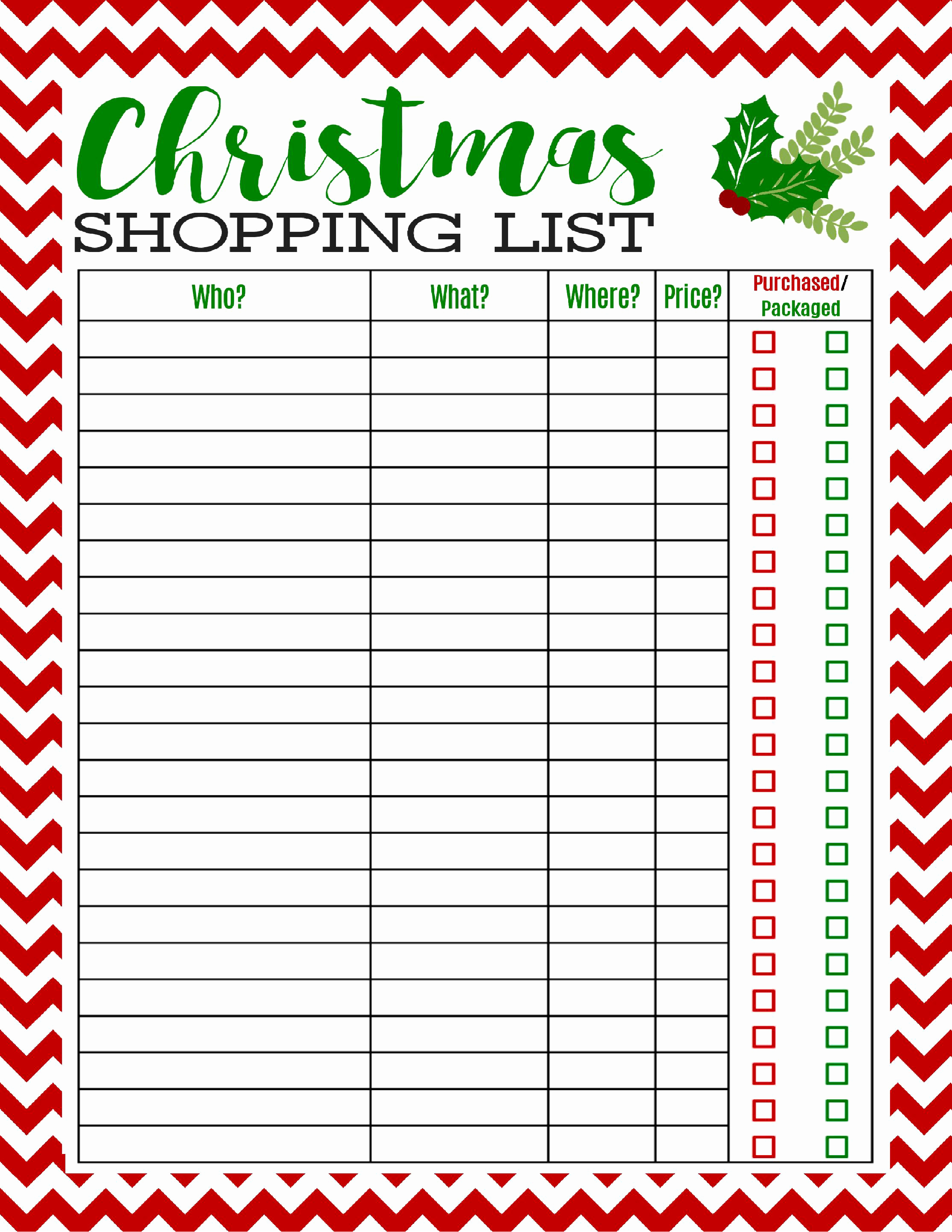 Christmas Shopping List Template Printable Awesome Freebie Printable Christmas Shopping List Mom 4 Real
