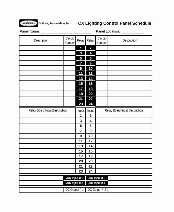 Circuit Breaker Template Ms Word Lovely 97 Electrical Panel Schedule Template Word Daily