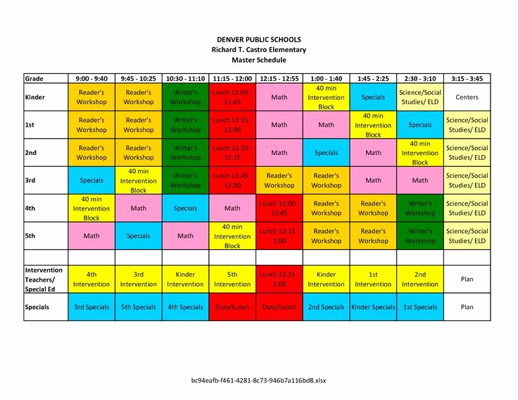 Class Schedule Maker for Teachers Best Of Elementary School Master Scheduling Google Search