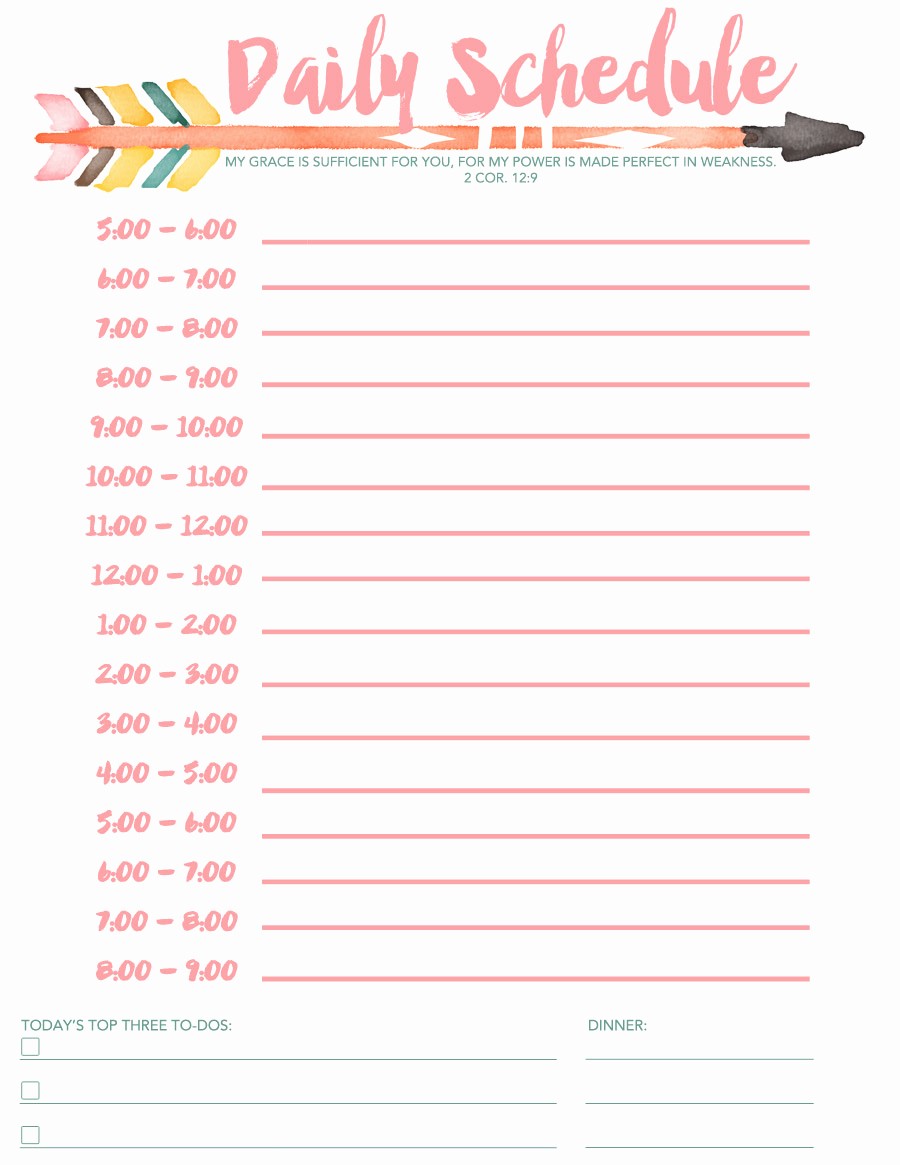 Class Schedule Maker for Teachers Fresh Daily Schedule Free Printable