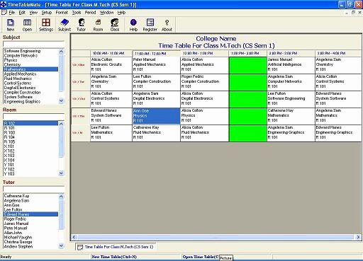 Class Schedule Maker Free Online Elegant Time Table software Timetables Class Schedule Maker