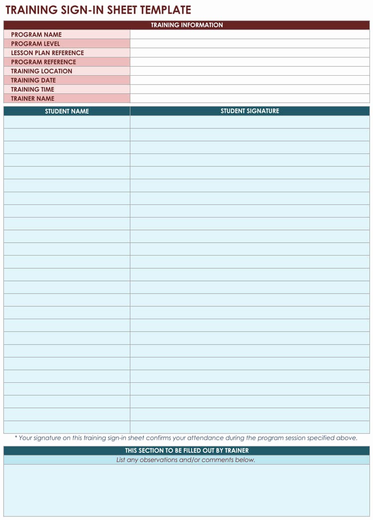 Class Sign In Sheet Template New 16 Free Sign In &amp; Sign Up Sheet Templates for Excel &amp; Word