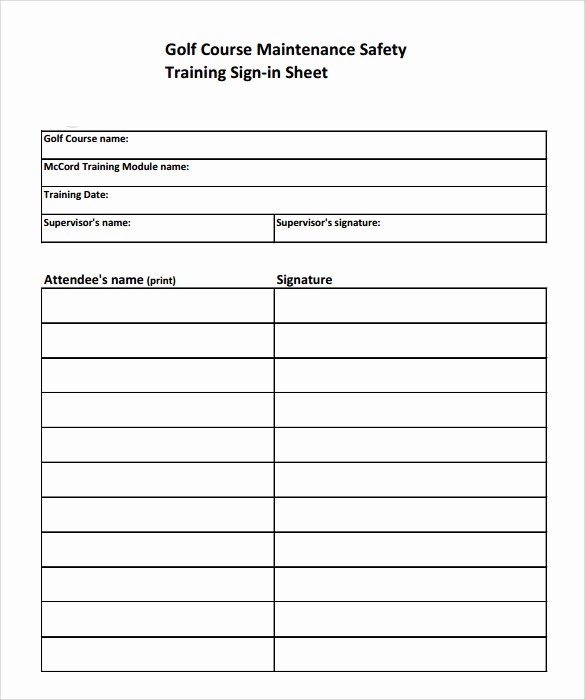 Class Sign In Sheet Template New 16 Sample Training Sign In Sheets