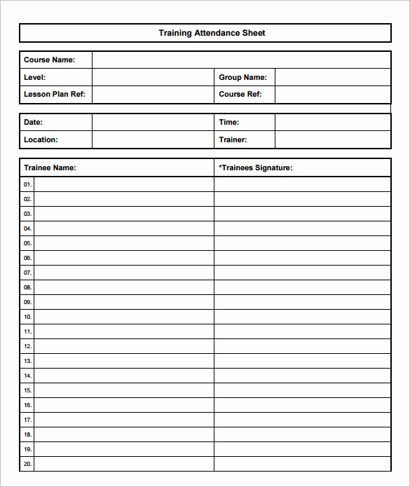 Class Sign In Sheet Template New 75 Sign In Sheet Templates Doc Pdf