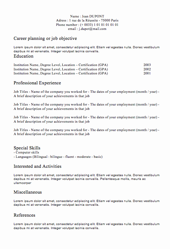 Classic Resume Template Word Download Awesome Free Resume Builder Classic Resume 1