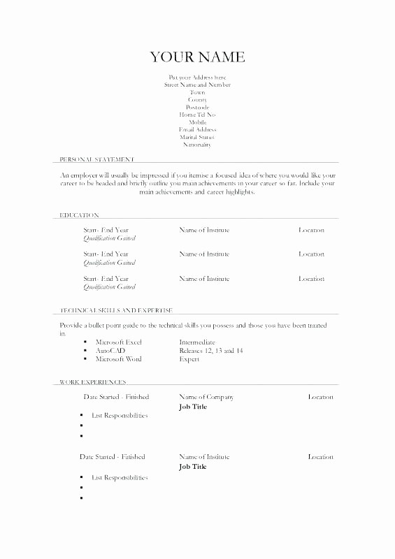 Classic Resume Template Word Download New Classic Resume Template