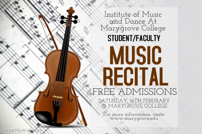 Classical Music Concert Program Template Inspirational Music Recital Poster Template