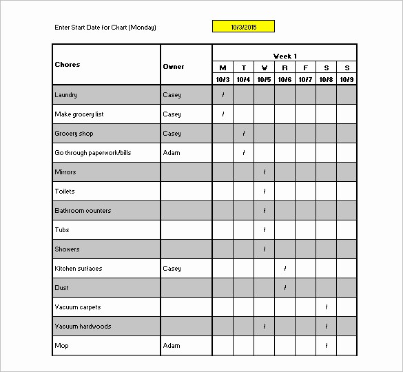 Cleaning Schedule Template for Home Elegant 35 Cleaning Schedule Templates Pdf Doc Xls
