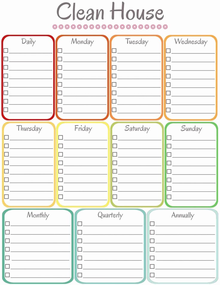 Cleaning Schedule Template for Home Inspirational Best 25 Cleaning Schedule Templates Ideas On Pinterest