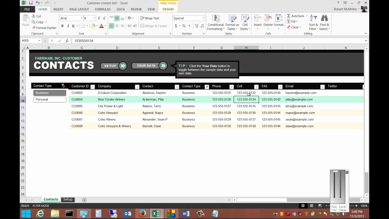 Client Database Template Excel Free Unique Review Of the Free Customer Contact Template In Microsoft