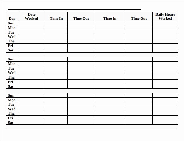 Clock In and Out Timesheet Lovely 31 Simple Timesheet Templates Doc Pdf